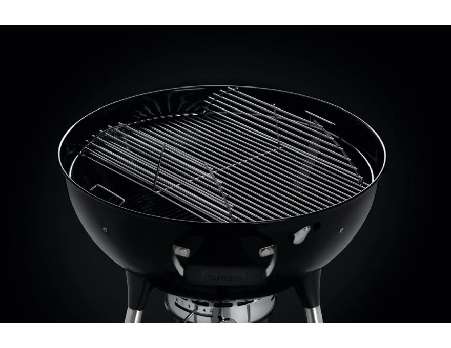Grill węglowy 18" Premium Charcoal Kettle czarny  47 cm + zestaw (komin do rozpalania #67802, węgiel drzewny 3 kg #67107, podpałka 100 szt. #67052) - 6